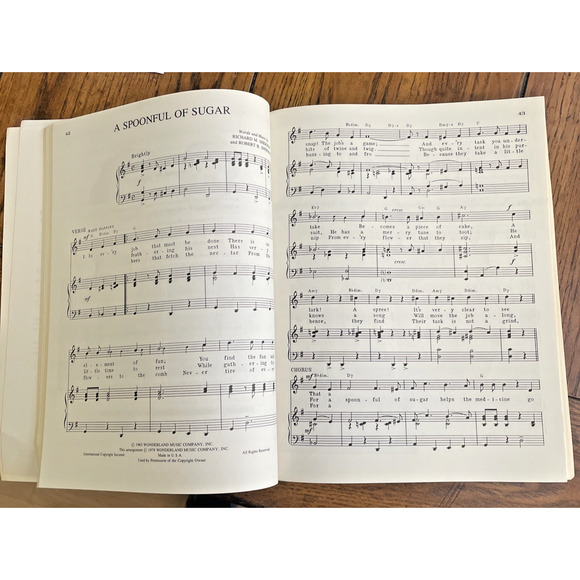 Mary Poppins Complete Musical Score Book Walt Disney Julie Andrews RARE VTG 1964 - Picture 9 of 11